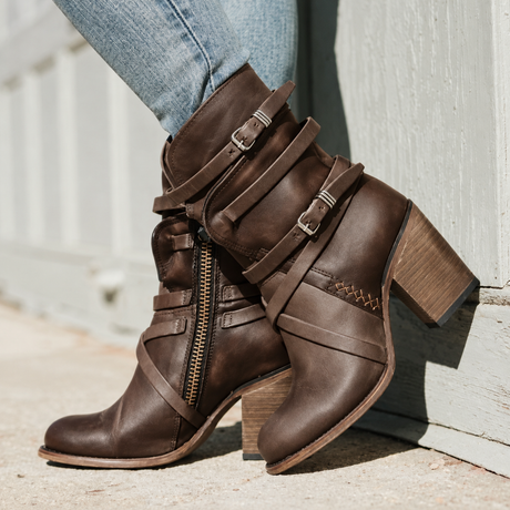 Retro Belt Buckle Boots for Women – Stylish & Comfortable