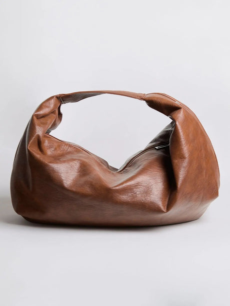 Distressed Black Shoulder Bag for Women – Stylish & Spacious Design