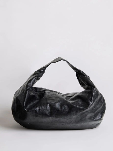 Distressed Black Shoulder Bag for Women – Stylish & Spacious Design