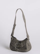 Distressed Black Shoulder Bag for Women – Unique & Edgy Style