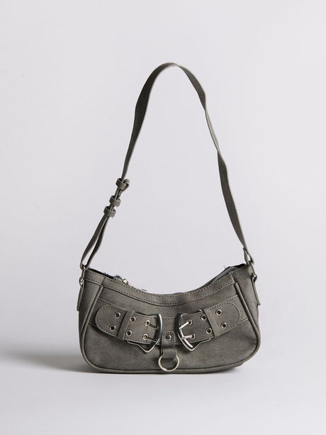 Distressed Black Shoulder Bag for Women – Unique & Edgy Style