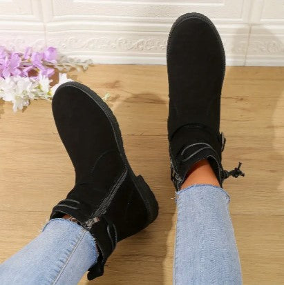 Elegant Black Ankle Boots for Women – Stylish & Comfortable Booties