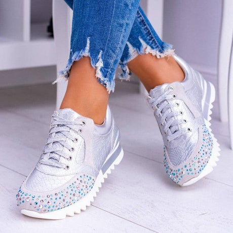 Embossed Fashion Sneakers for Women – Chic & Comfortable Style