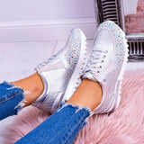 Embossed Fashion Sneakers for Women – Chic & Comfortable Style