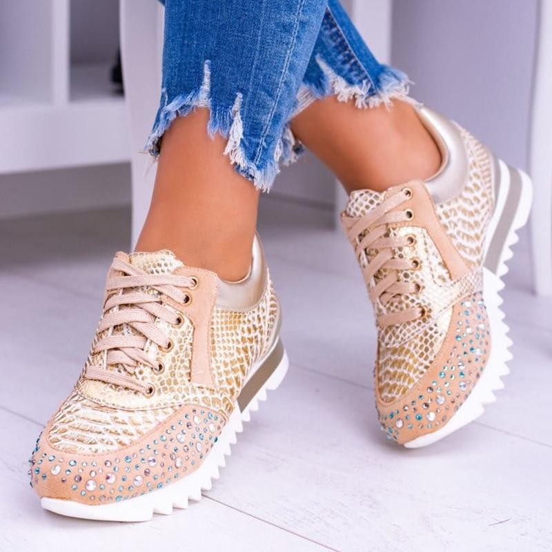 Embossed Fashion Sneakers for Women – Chic & Comfortable Style