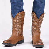 Embroidered Black Cowboy Boots for Men – Stylish & Durable Western Footwear
