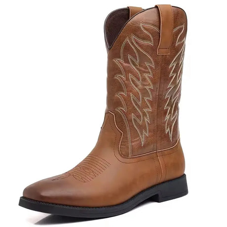 Embroidered Black Cowboy Boots for Men – Stylish & Durable Western Footwear