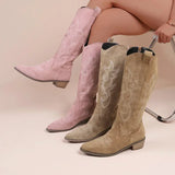 Embroidered Cowboy Boots for Women – Stylish & Comfortable High Knee Design