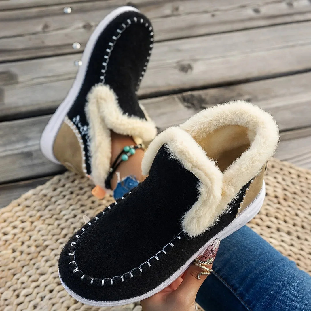 Faux Fur Lined Ankle Boots for Women – Cozy & Stylish Comfort
