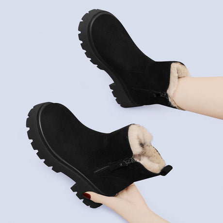 Faux Fur Lined Ankle Boots for Women – Stylish & Warm