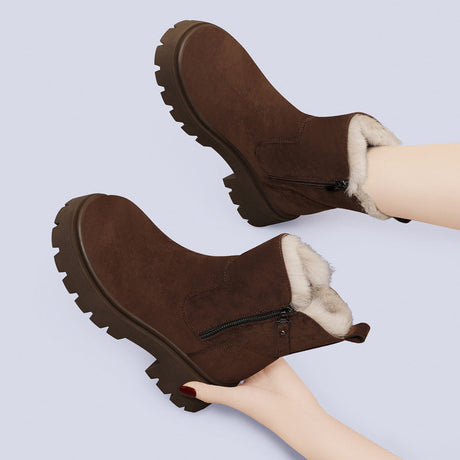 Faux Fur Lined Ankle Boots for Women – Stylish & Warm