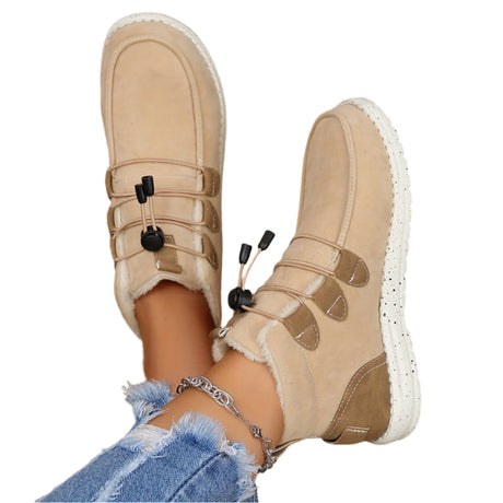 Fleece-Lined Sneaker Boots – Warm & Stylish Winter Footwear for Women
