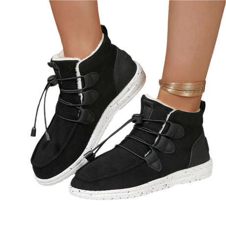 Fleece-Lined Sneaker Boots – Warm & Stylish Winter Footwear for Women