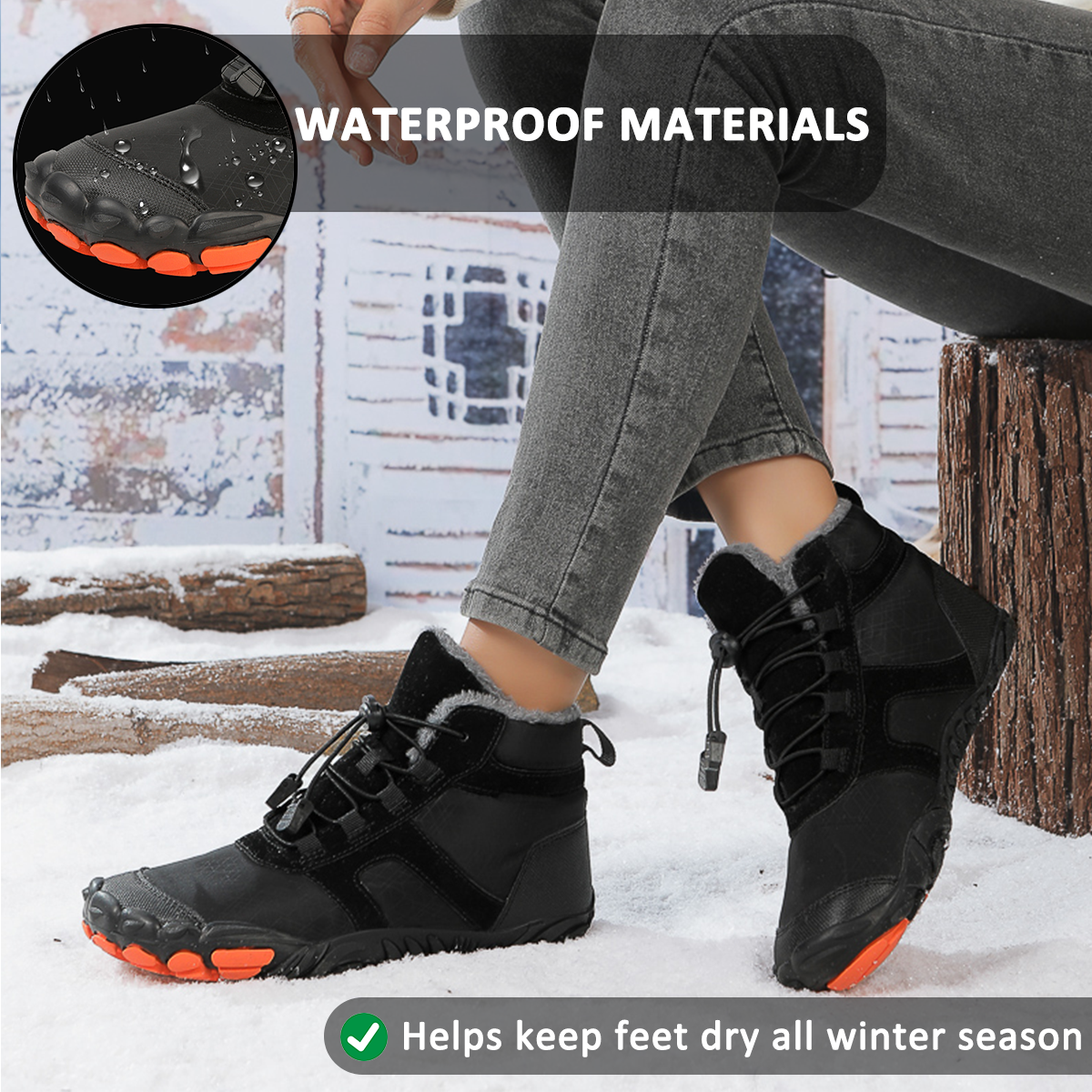 Flexible Waterproof Snow Boots for Unisex – Comfortable & Supportive for Winter Adventures 4