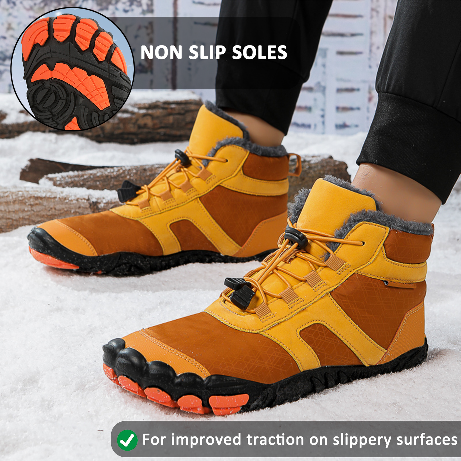 Flexible Waterproof Snow Boots for Unisex – Comfortable & Supportive for Winter Adventures 5