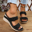 Floral Accent Wedge Sandals for Women – Stylish & Comfortable