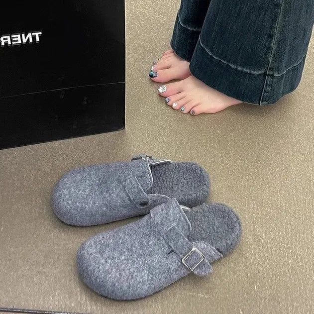 Fur-Lined Mules for Women – Cozy & Versatile