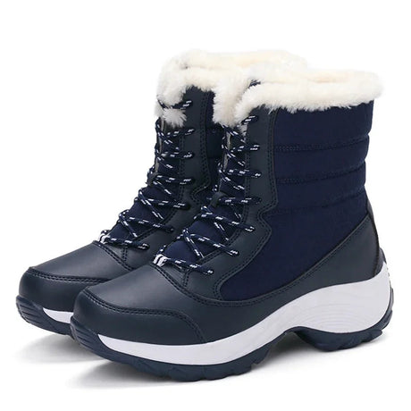 Fur-Lined Platform Snow Boots for Women – Cozy & Stylish Winter Footwear