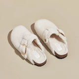 Furry Slippers for Women – Faux Shearling Lining