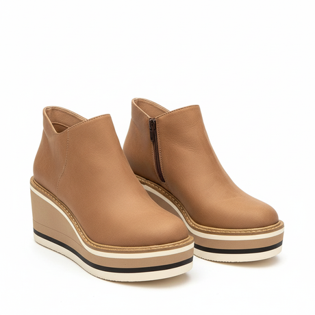 Women’s Platform Wedge Ankle Boots – Casual Slip-On Shoes Bareroots Footwear