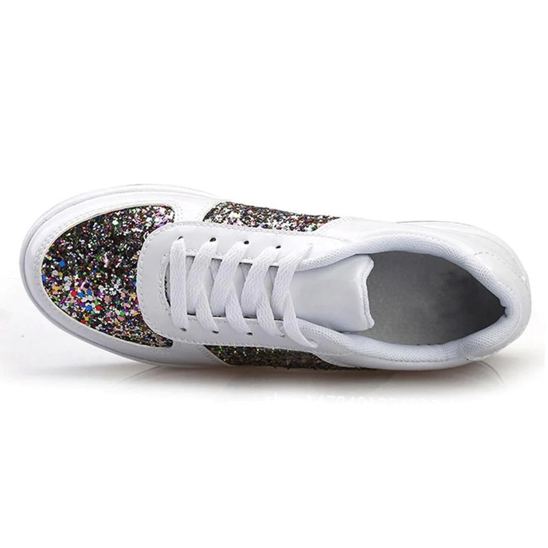 Glitter Platform Sneakers for Women – Stylish & Comfortable Casual Footwear