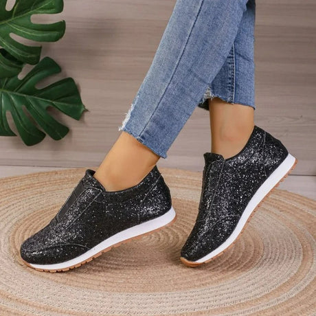 Glitter Slip-On Sneakers for Women – Stylish & Comfortable Footwear