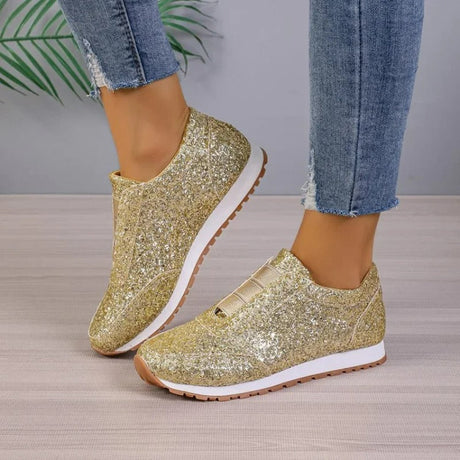 Glitter Slip-On Sneakers for Women – Stylish & Comfortable Footwear