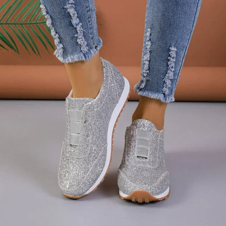 Glitter Slip-On Sneakers for Women – Stylish & Comfortable Footwear