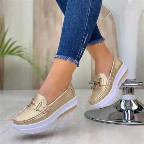Women’s Platform Loafer Slip-On Shoes – Comfortable & Stylish Everyday Wear