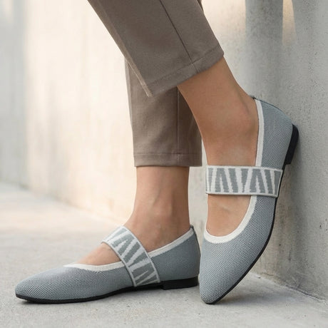 Pointed Toe Strap Flats – Breathable Casual Comfort Walking Shoes