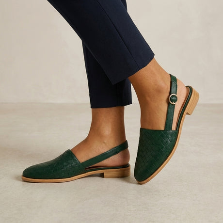 Woven Slingback Loafers – Casual Lightweight Comfort Slip-On Flats