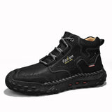 Hand-Stitched Black Ankle Boots for Men – Casual & Comfortable 3