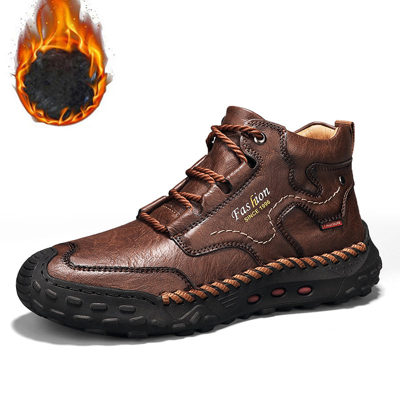 Hand-Stitched Black Ankle Boots for Men – Casual & Comfortable 4