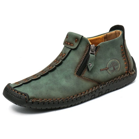 Hand-Stitched Black Ankle Boots for Men – Stylish & Slip-Resistant 5