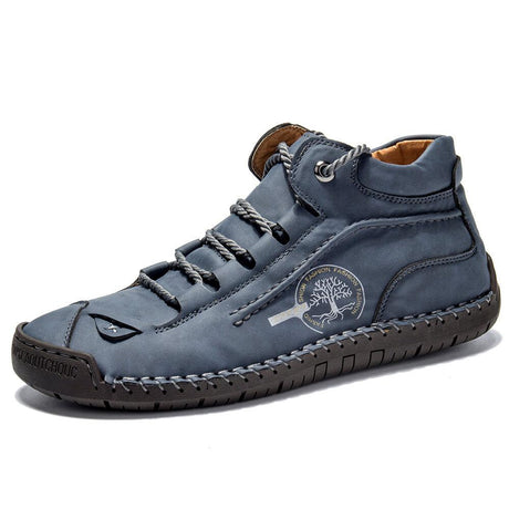 Hand-Stitched Leather Ankle Boots for Men – Comfortable & Non-Slip 2