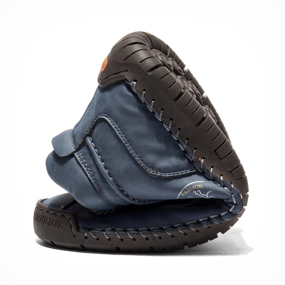 Hand-Stitched Leather Ankle Boots for Men – Comfortable & Non-Slip 6