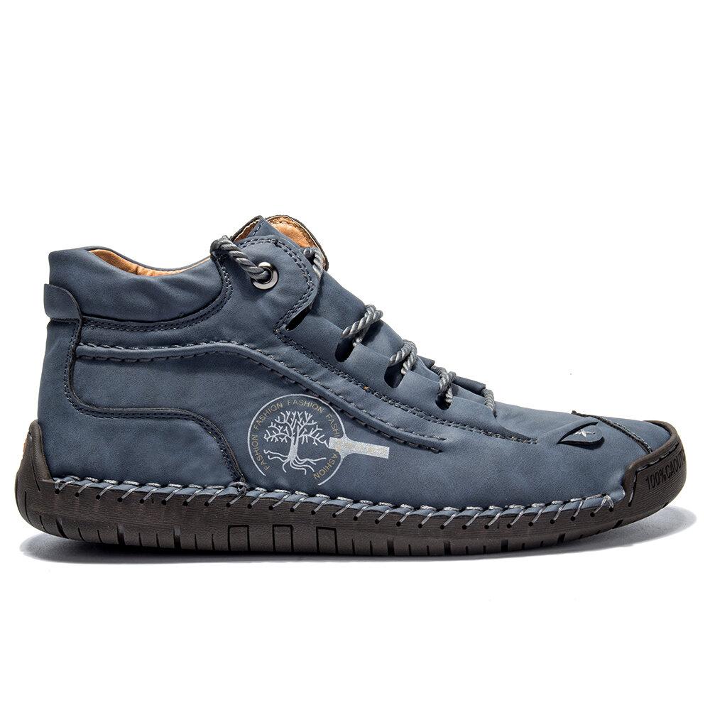 Hand-Stitched Leather Ankle Boots for Men – Comfortable & Non-Slip 7
