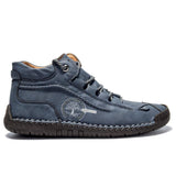 Hand-Stitched Leather Ankle Boots for Men – Comfortable & Non-Slip 7