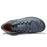 Hand-Stitched Leather Ankle Boots for Men – Comfortable & Non-Slip 8