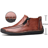 Hand-Stitched Leather Ankle Boots for Men – Comfortable & Stylish 6