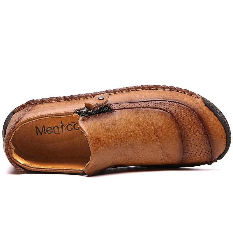 Hand-Stitched Leather Ankle Boots for Men – Comfortable & Stylish 8