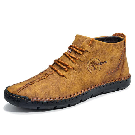 Hand-Stitched Leather Ankle Boots for Men – Soft & Non-Slip Comfort 4