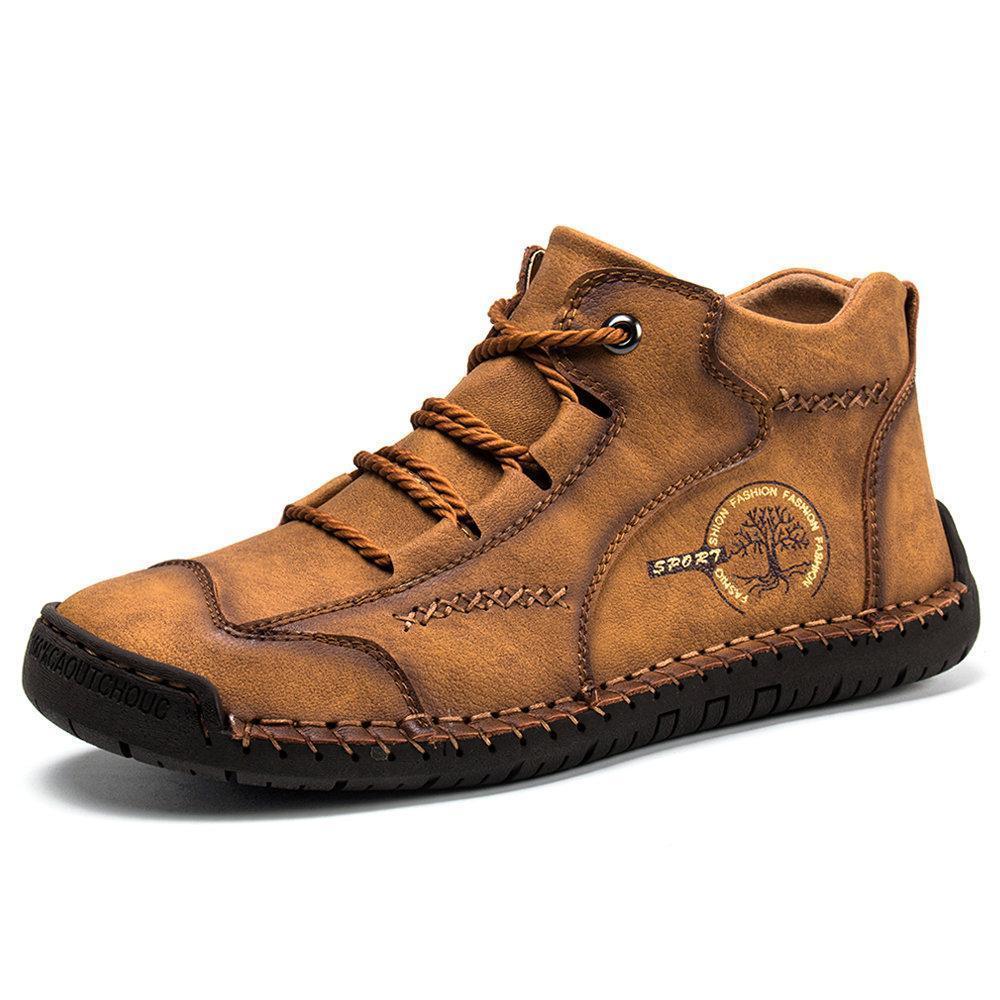 Hand-Stitched Leather Boots for Men – Comfortable & Stylish 0