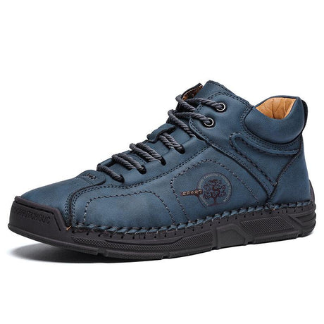 Hand-Stitched Microfiber Leather Ankle Boots for Men – Soft & Non-Slip 3