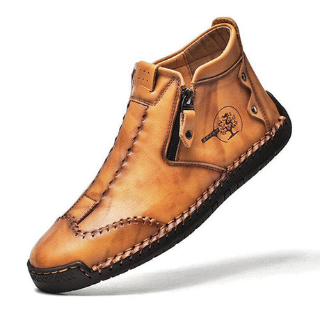 Handmade Microfiber Leather Ankle Boots for Men – Stylish & Versatile 0