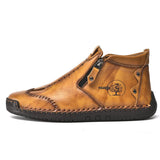 Handmade Microfiber Leather Ankle Boots for Men – Stylish & Versatile 6