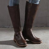 High-Top Biker Boots for Women – Edgy Style with Chunky Heel