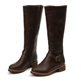High-Top Biker Boots for Women – Edgy Style with Chunky Heel