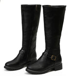 High-Top Biker Boots for Women – Edgy Style with Chunky Heel