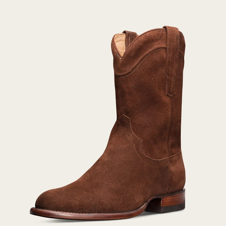 High-Top Cowboy Boots for Men – Stylish & Durable Suede Design